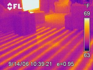 Radiant Heat Image from Infrared Camera